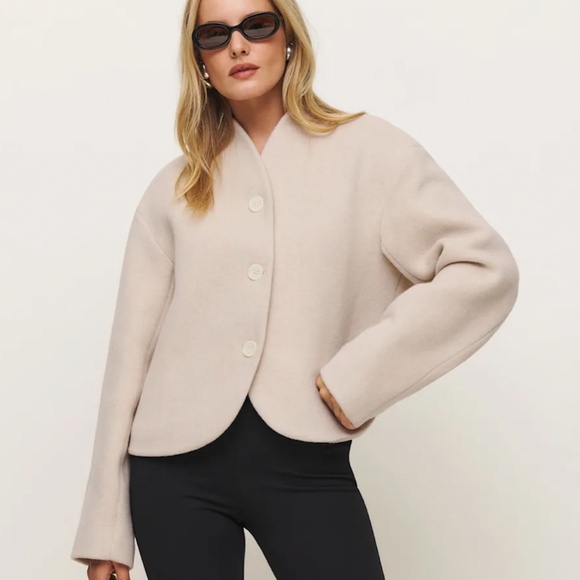 Reformation Owen Jacket in Cream - Picture 6 of 6